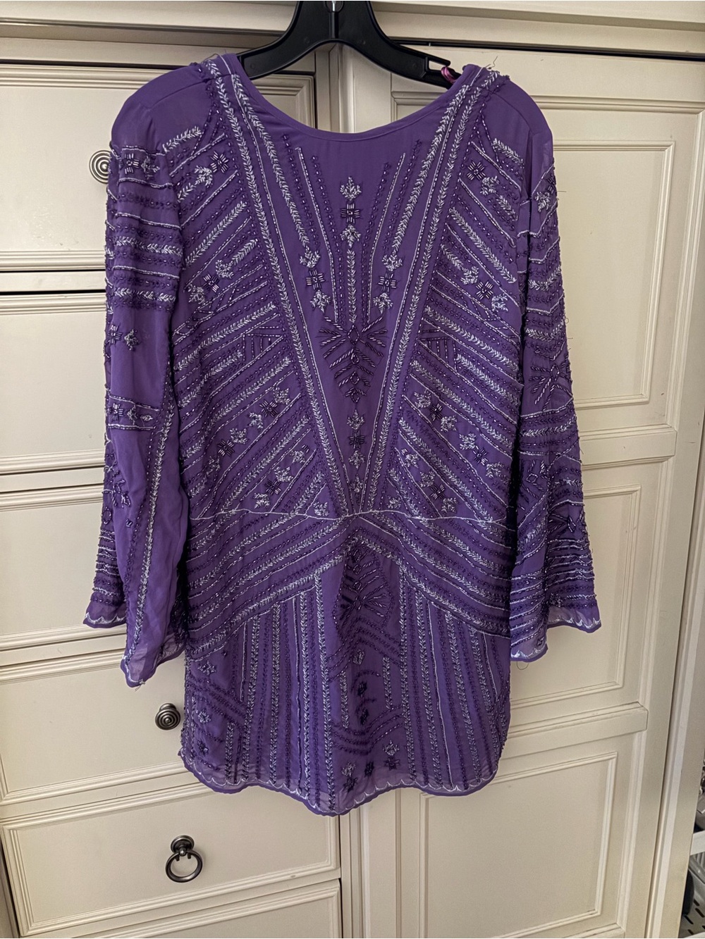 Zara Purple Beaded Minidress